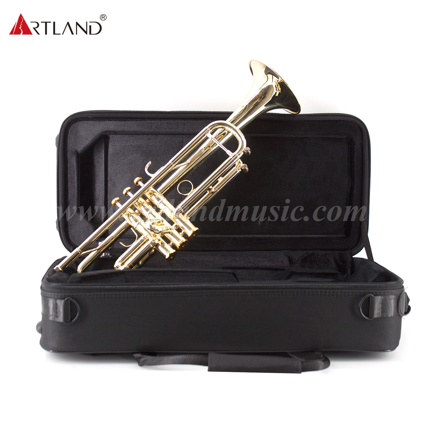 Professional Brass Instrument Solid yellow brass Trumpet With Case (ATR8800)