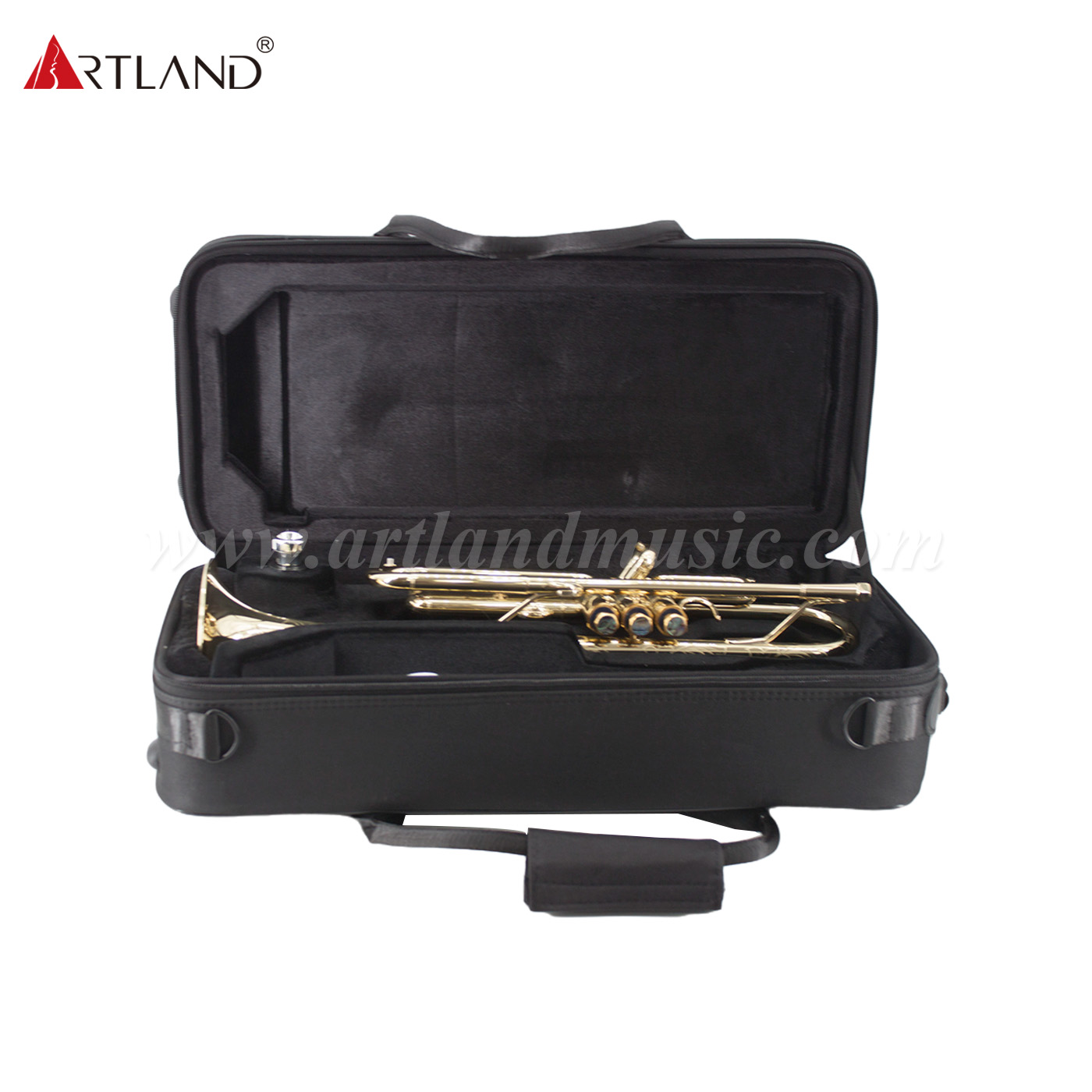 Professional Brass Instrument Solid yellow brass Trumpet With Case (ATR8800)