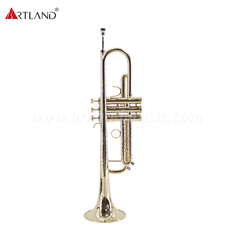 Professional Brass Instrument Solid yellow brass Trumpet With Case (ATR8800)