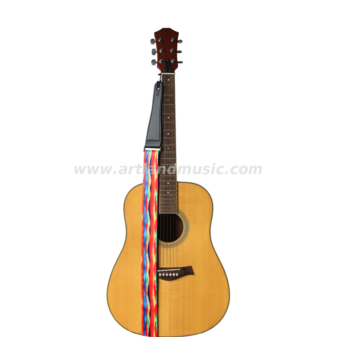 Rainbow Guitar Strap with pick pocket(GSW01)