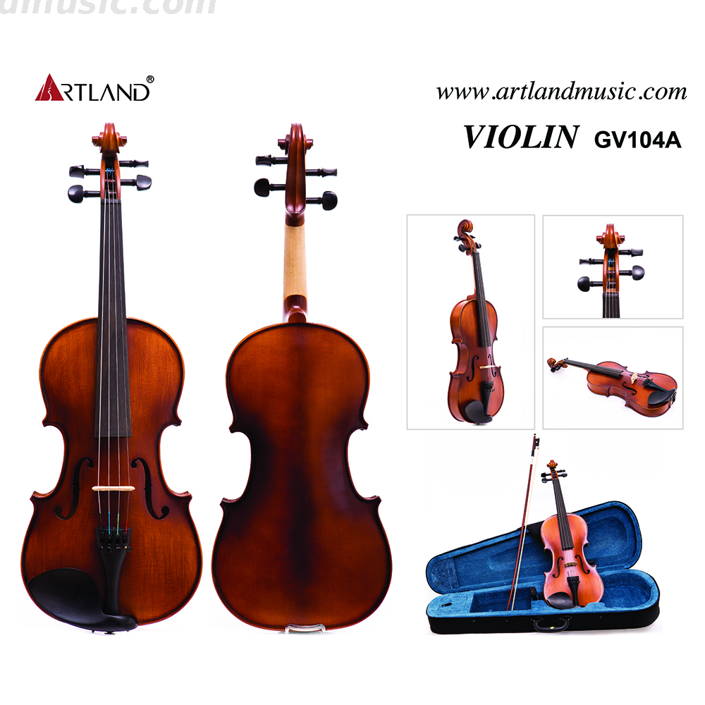 Ebony Fitting Solid Student Violin Outfit (GV104A)