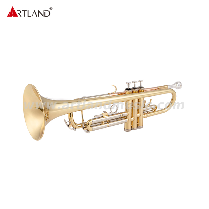Gold Lacquer Trumpet With Brass Lead Pipe And Cupronickel Tuning Slide (ATR3506T)