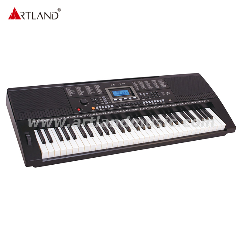 61Piano- Styled Electronic Keyhoard/LFD Display YM-878