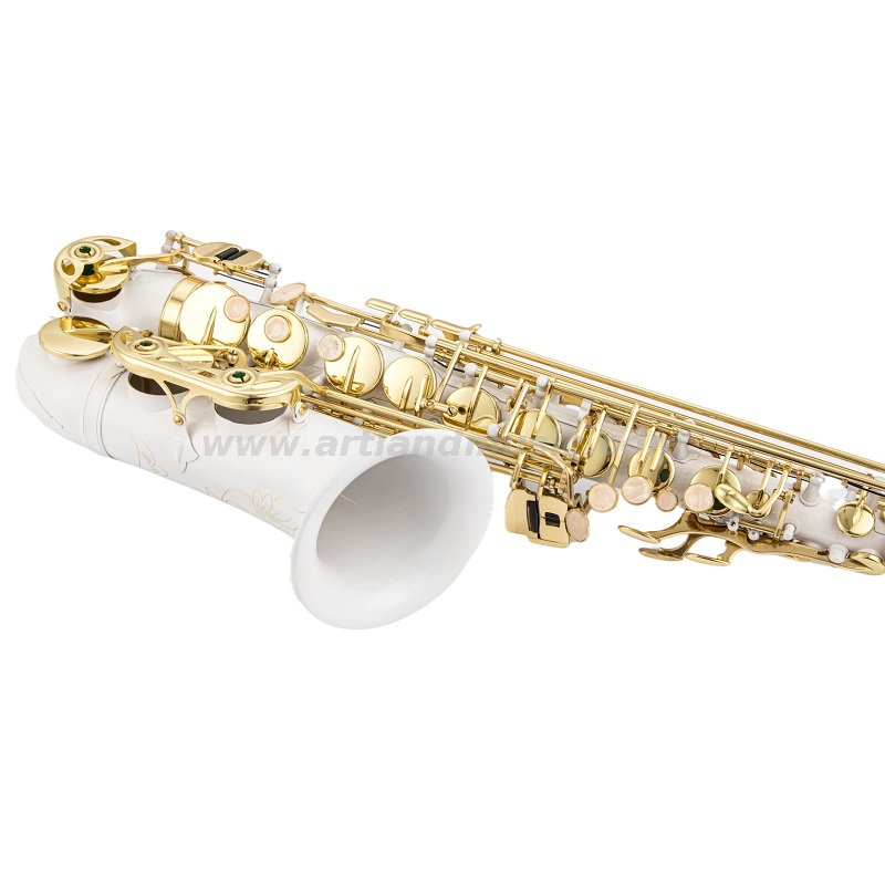 Eb Alto Saxophone Gold Lacquer Key White Body (AAS5505CW)