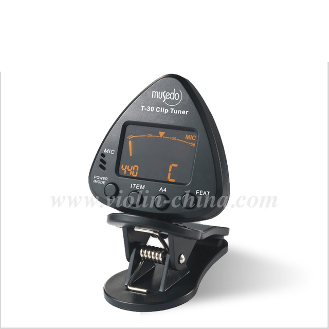 Guitar Bass Violin Universal Clip-on Tuner (T-30)