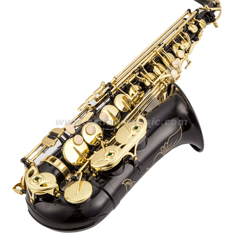 Eb Alto Saxophone Gold Lacquer Key BLACK Body