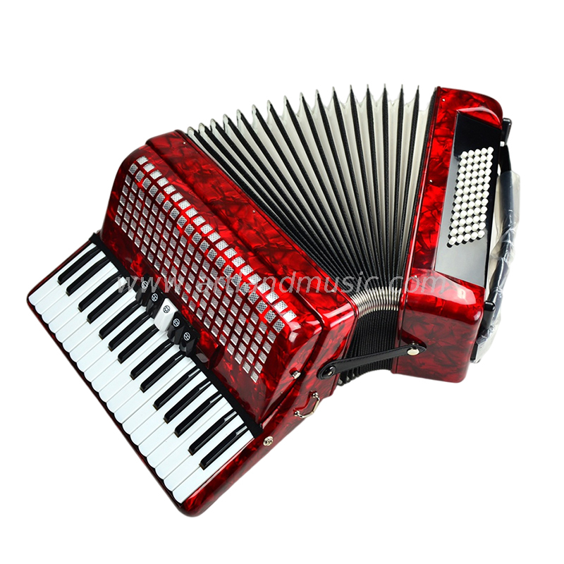 34 Keys 60 Bass Piano Accordion Red (AT3460) 5 Chorus