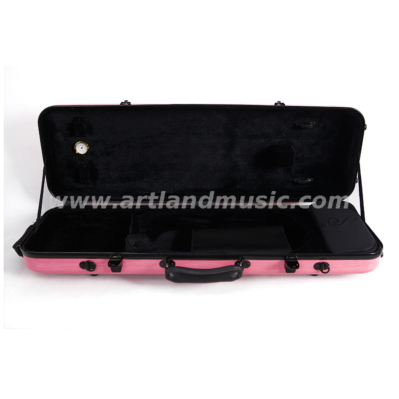 Pink Carbon Fiber Composite Oblong Violin Case (SVC005P) Light