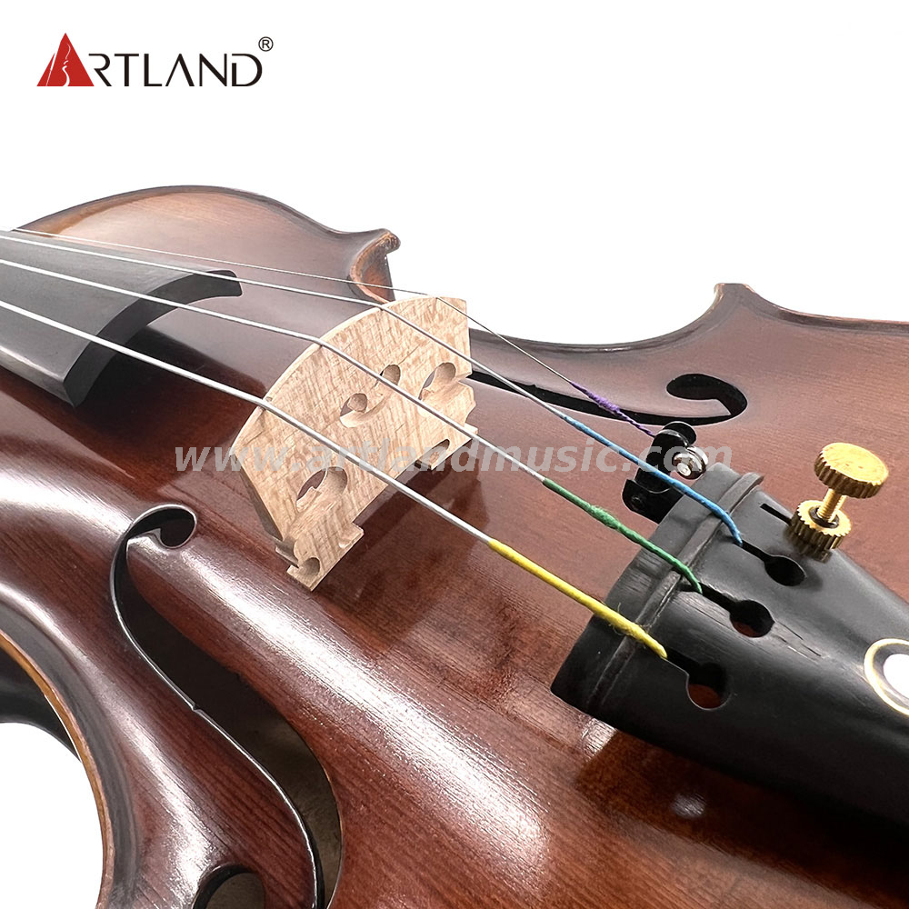 Hand Made Violins With Antique Spirit Varnish And Nice Flame（AV55S）