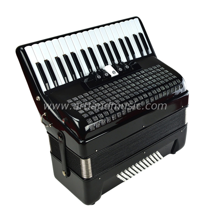 34 Keys 72 Bass Piano Accordion Black (AT3472) 5 Chorus