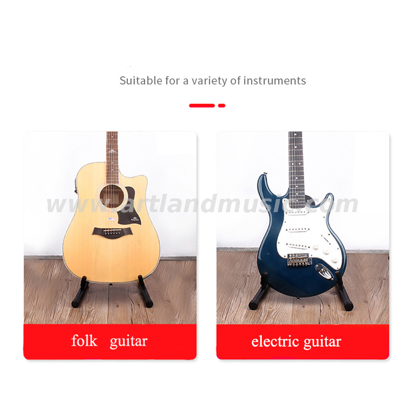 Guitar folding A-shaped stand vertical folk electric guitar placing stand（AGS-40b）