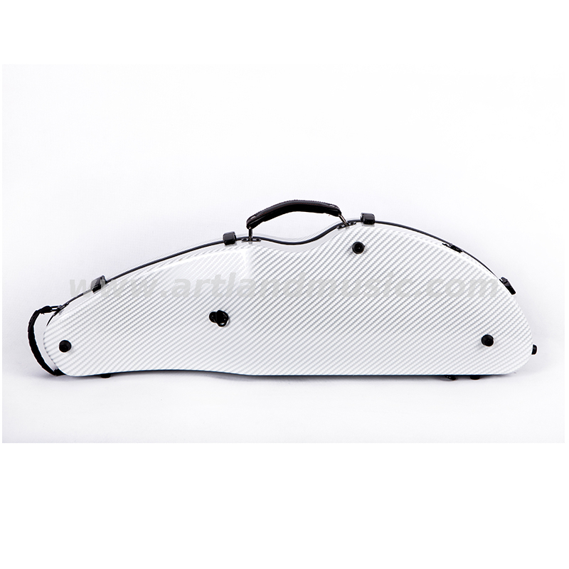 White Moon Shape Carbon Fiber Composite Violin Case (SVC204P) 