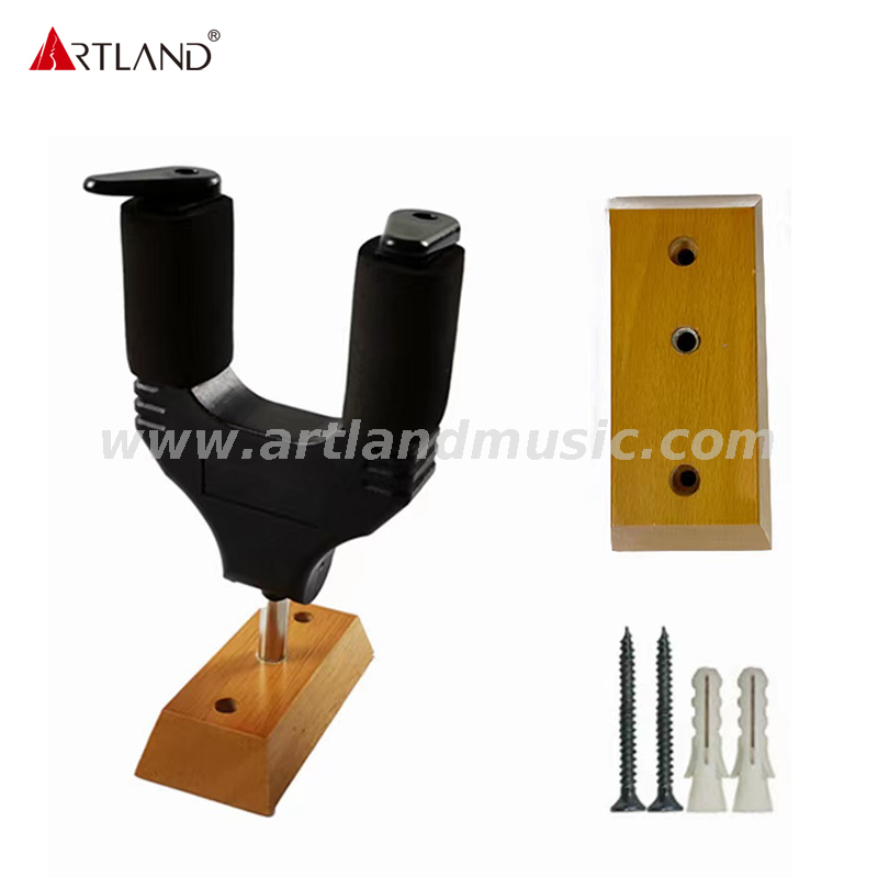 Auto Lock Wall Mount With Wood Base For Guitar(AGH-413)