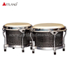 Corrugated black crack paint electroplating willow ring welding seat Bongo drum (AWB0709CBK-C)
