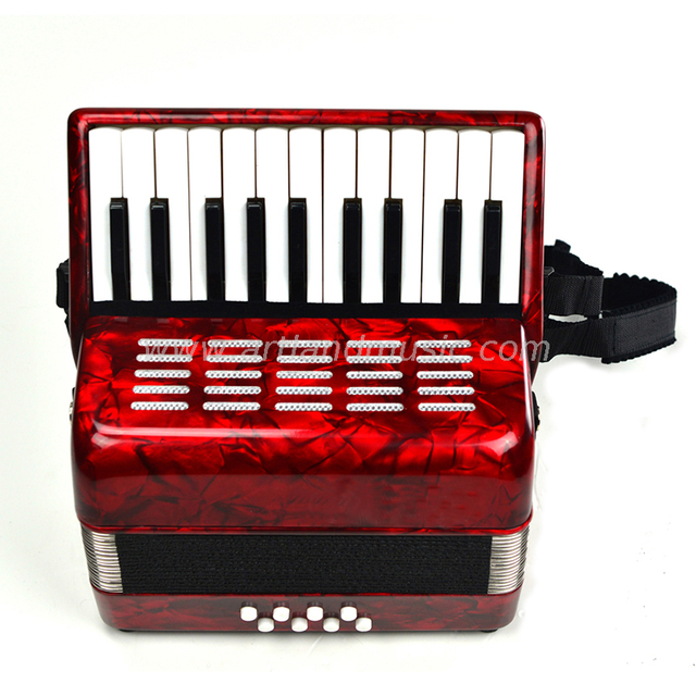 22 Keys 8 Bass Accordion Red (M2000-G) High Grade