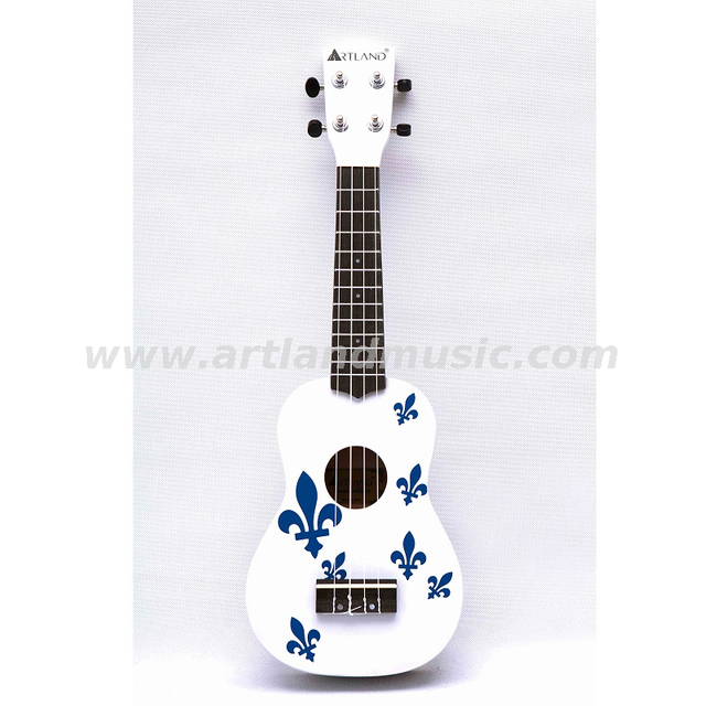 Colorful Cartoon Ukulele (UKS200D) -White