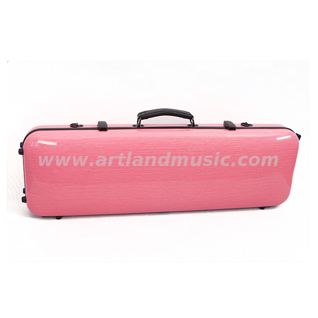 Pink Carbon Fiber Composite Oblong Violin Case (SVC005P) Light