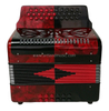 31 Keys 12 Bass Diatonic Accordion Red (BAT3112G) 6 Six Colour Metal