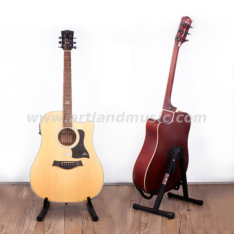 Guitar folding A-shaped stand vertical folk electric guitar placing stand（AGS-40b）