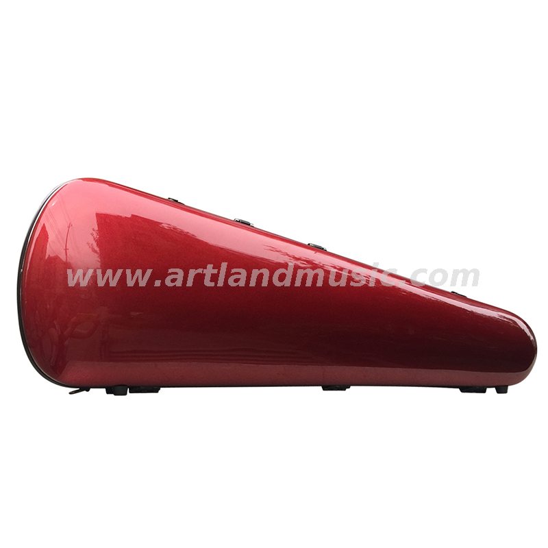 Triangle Shape Fiberglass Violin Case (SVC302F) Red