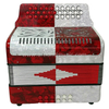 31 Keys 12 Bass Diatonic Accordion Red (BAT3112G) 6 Six Colour Metal
