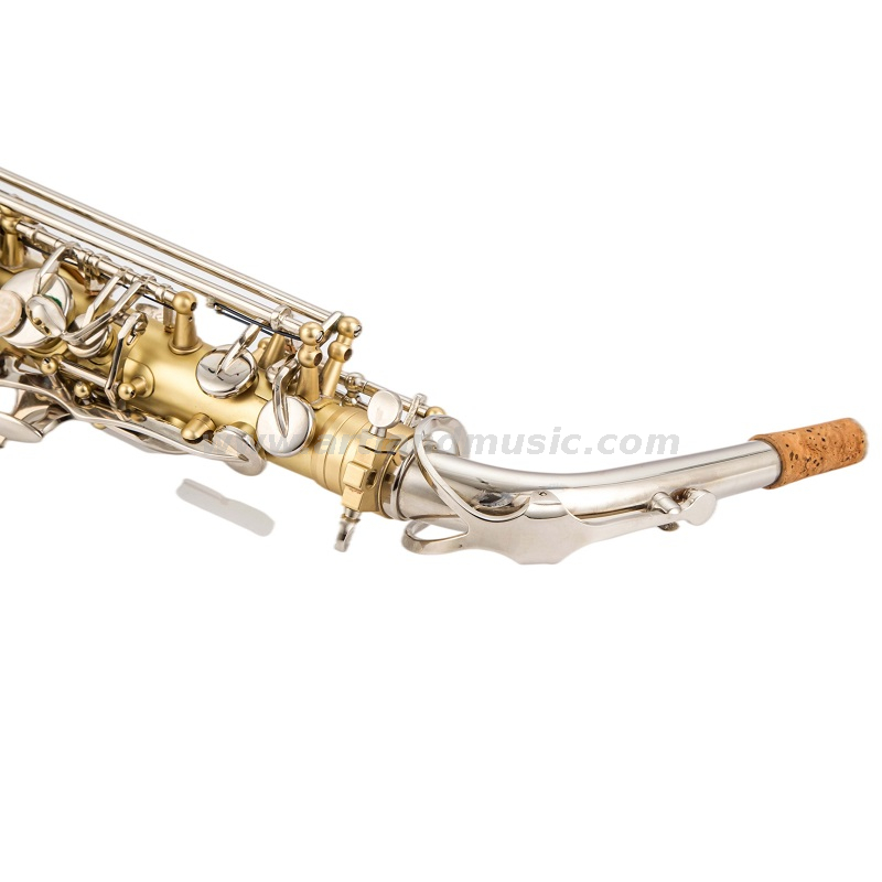 Eb Alto Saxophone Matt Gold Lacquer Hand Engraved Body with Nickel Key(AAS5505GN)