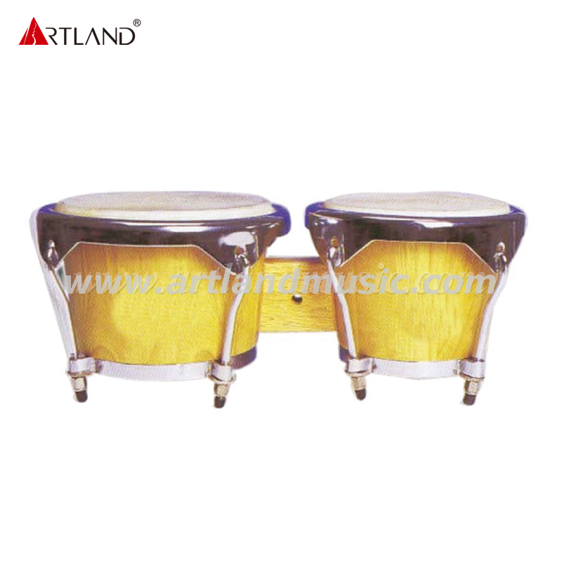 Plain grain natural color electroplated stretch ring welding seat Bongo drum（AWB0709N-A）