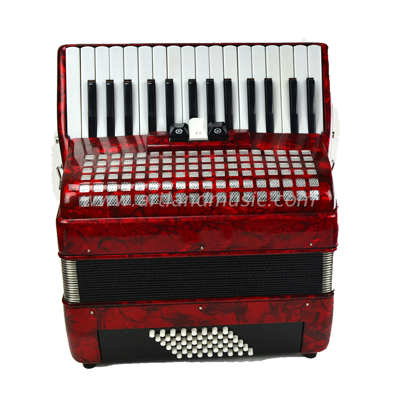 30 Keys 48 Bass Piano Accordion Red (AT3048-B) 3 Chorus