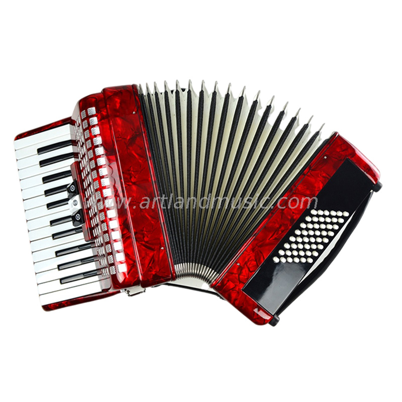 26 Keys 48 Bass Piano Accordion Red (AT2648-B) 3 Chorus
