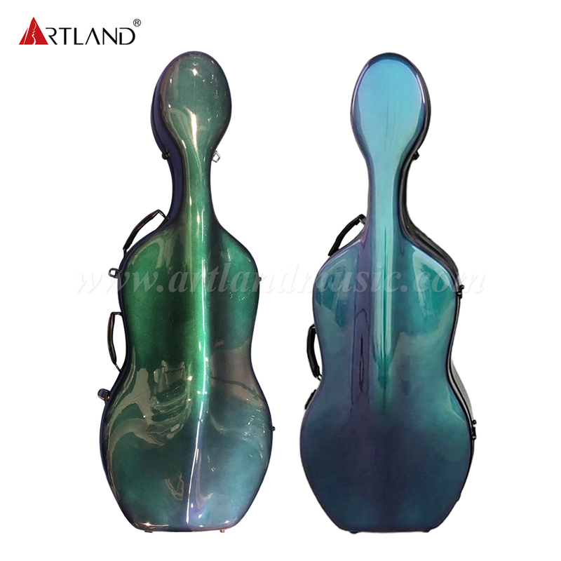 Gradient Carbon Fiber Cello Case Green to Blue (CSC601C)