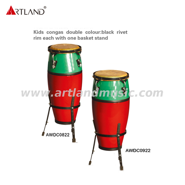 Kids Congas Double Colour：black Rivet Rim Each with One Basket Stand（AWB0822）